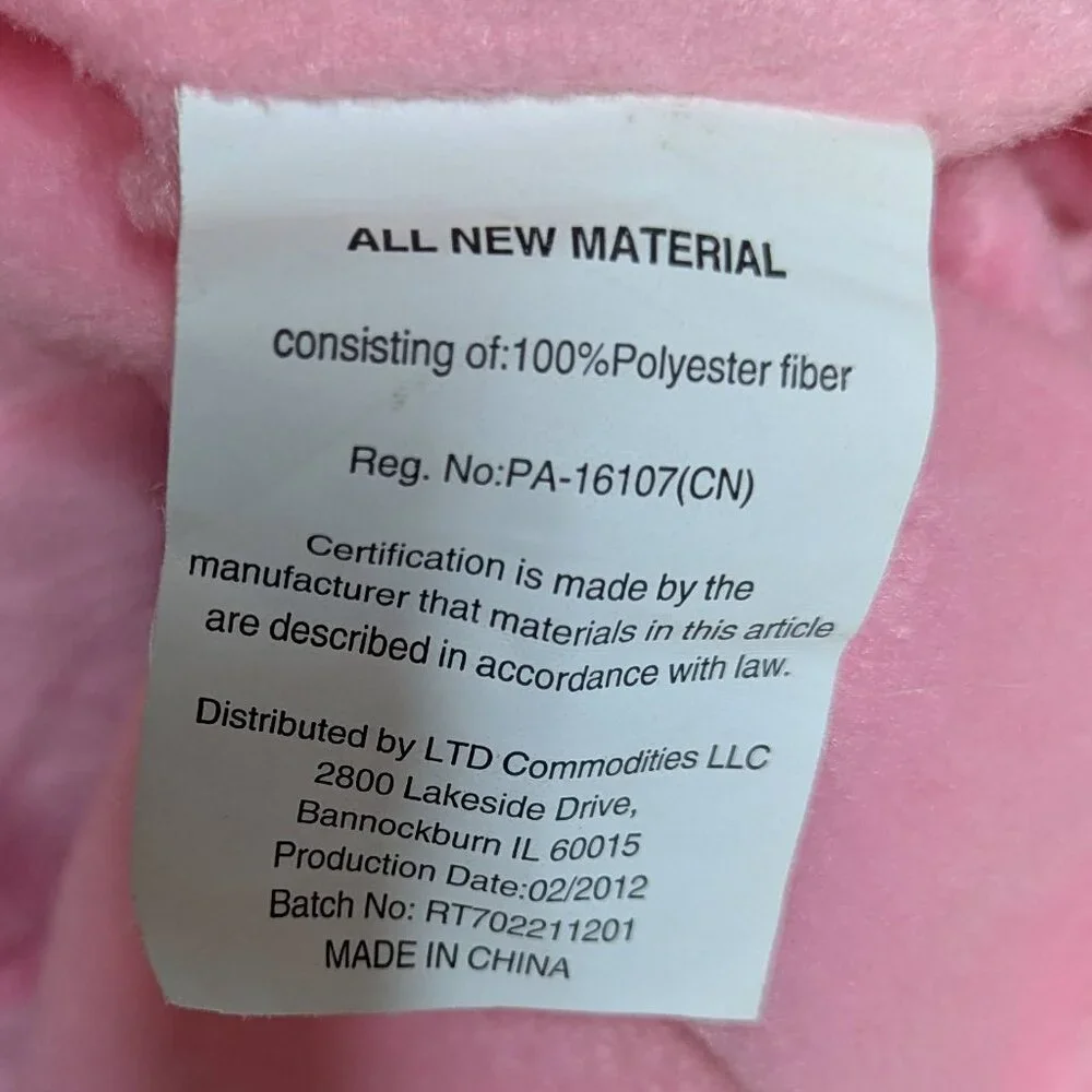 Giddy Up Pink Plush Unicorn Costume White Mane Wearable Adjustable Straps Kids